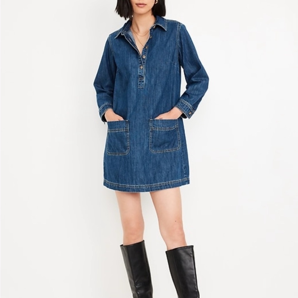 OLD NAVY Denim Popover Mini Dress